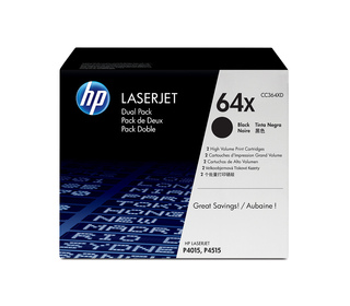 HP 64X pack de 2 toners LaserJet noir haute capacité authentiques