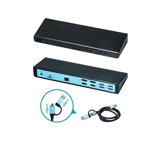 i-tec USB 3.0 / USB-C / Thunderbolt 3 Dual Display Docking Station + Power Delivery 85W