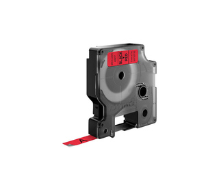 DYMO D1 - Standard Étiquettes - Noir sur rouge - 9mm x 7m