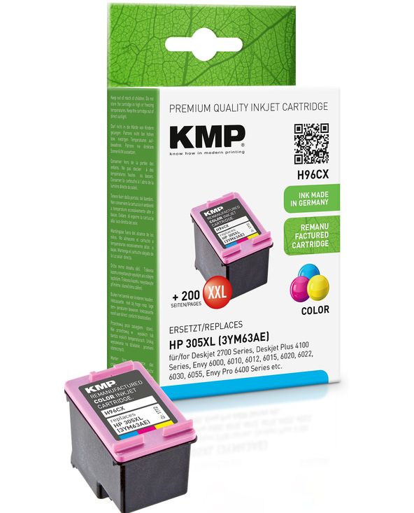 KMP SINGLEPACK H96CX cartouche d'encre 1 pièce(s) Compatible Rendement élevé (XL) Cyan, Magenta, Jaune