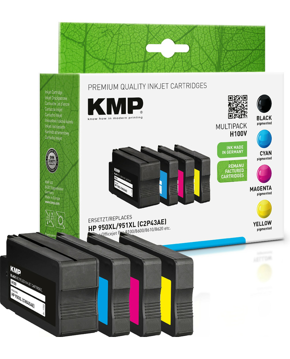 KMP H100V cartouche d'encre Noir, Cyan, Magenta, Jaune