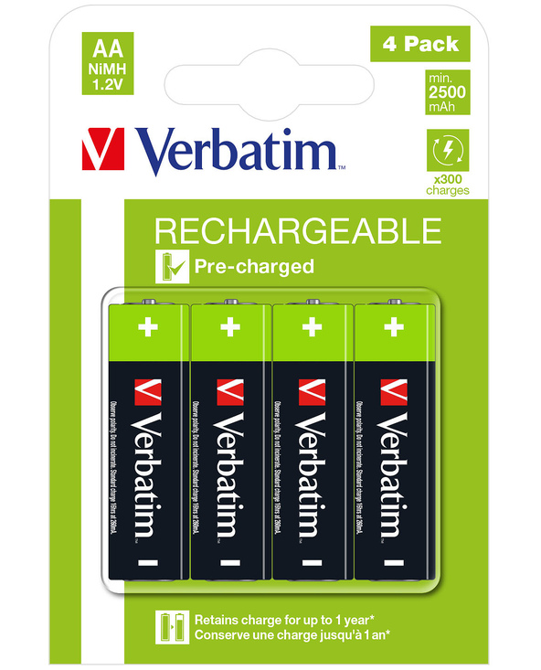 Verbatim 49517 pile domestique Batterie rechargeable AA Hybrides nickel-métal (NiMH)