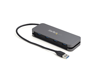 StarTech.com Hub USB 3.0 à 4 Ports - USB-A vers 4x USB-A - Mini Hub USB 3.2 Gen 1 Type-A SuperSpeed 5Gbps - Alimenté par Bus - C