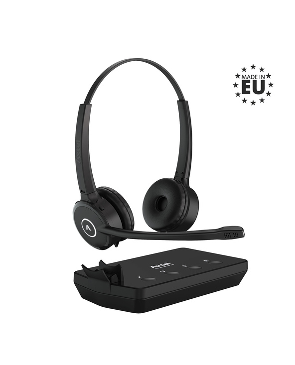 Axtel Prime X3 stereo 3-IN-1 Casque Sans fil Arceau Bureau/Centre d'appels Micro-USB Bluetooth Noir