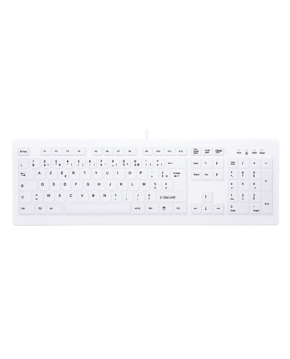 CHERRY AK-C8100F-U1-W/FR clavier USB AZERTY Français Blanc