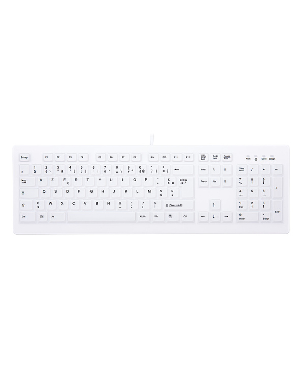 CHERRY AK-C8100F-UVS-W/FR clavier USB AZERTY Français Blanc