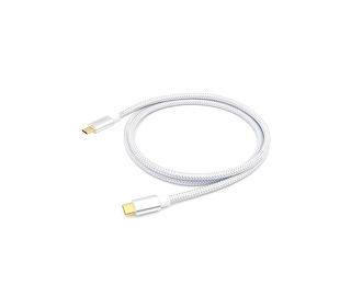 Equip 128356 câble USB 1 m USB 3.2 Gen 2 (3.1 Gen 2) USB C Argent, Blanc