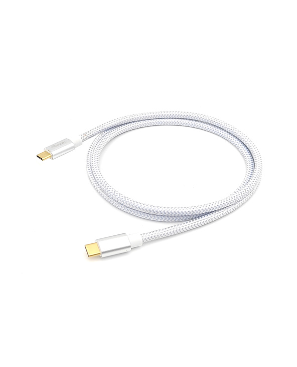 Equip 128356 câble USB 1 m USB 3.2 Gen 2 (3.1 Gen 2) USB C Argent, Blanc