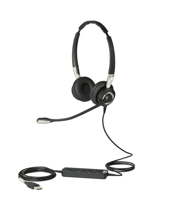 Jabra Biz 2400 II USB Duo CC Casque Avec fil Arceau Bureau/Centre d'appels Noir, Argent