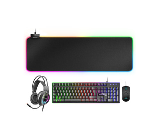 Mars Gaming MCPEXFR clavier Souris incluse USB Français Noir