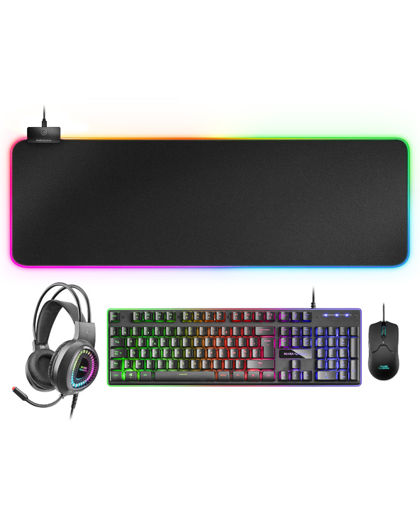 Mars Gaming MCPEXFR clavier Souris incluse USB Français Noir