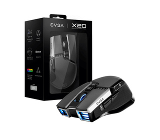 EVGA X20 souris Droitier RF Wireless + Bluetooth + USB Type-A Optique 16000 DPI