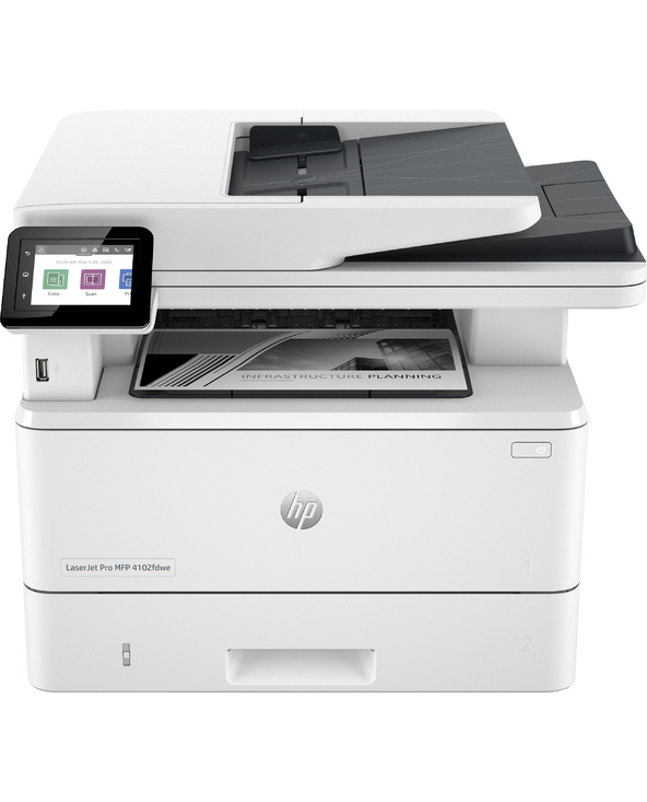 HP LaserJet Pro Imprimante MFP 4102fdwe, Noir et blanc, Imprimante pour Petites/moyennes entreprises, Impression, copie, scan, f