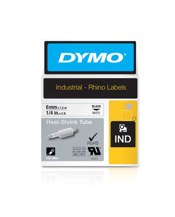DYMO Bagues Thermorétractables IND- 6mm x 1,5m