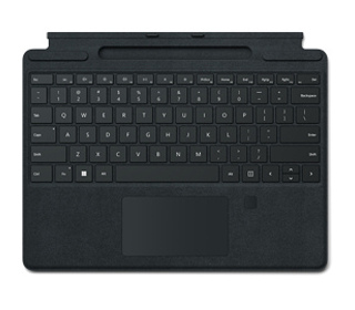 Microsoft Surface Pro Signature Keyboard with Fingerprint Reader Noir Microsoft Cover port QWERTZ Allemand