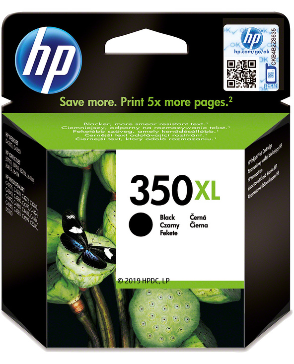 HP 350XL cartouche d'encre 1 pièce(s) Original Rendement élevé (XL) Photo noire