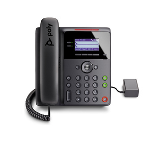 POLY Edge B10 IP Phone with Power Supply PRC téléphone fixe Noir 2 lignes LCD