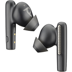 POLY Écouteurs noir charbon Voyager Free 60+ UC + adaptateur USB-C BT700 + étui de charge avec écran tactile