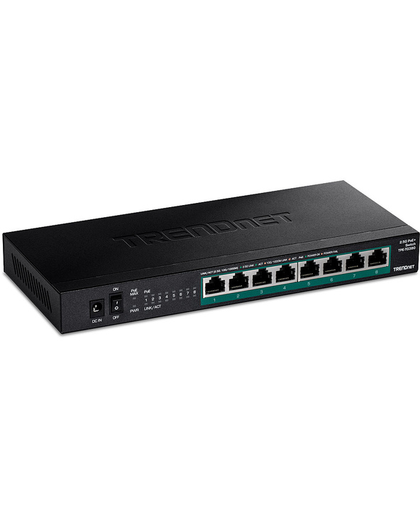 Trendnet TPE-TG380 commutateur réseau Non-géré 2.5G Ethernet (100/1000/2500) Connexion Ethernet, supportant l'alimentation via c