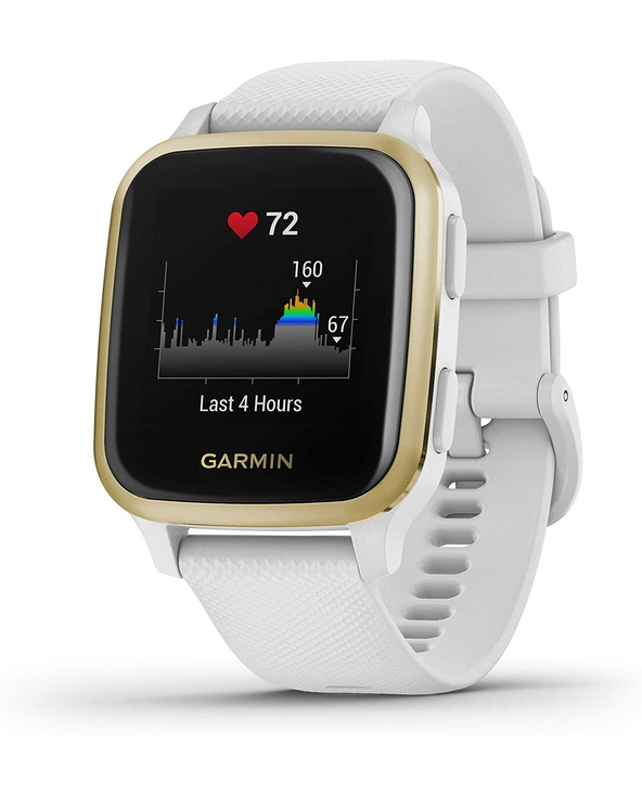 Garmin Venu SQ 3,3 cm (1.3") LCD 40 mm Numérique 240 x 240 pixels Écran tactile Or, Blanc GPS (satellite)
