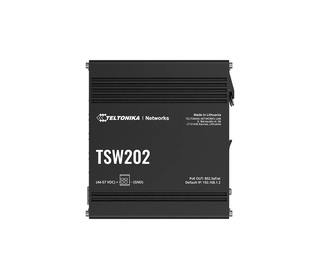 Teltonika TSW202 Géré L2 Gigabit Ethernet (10/100/1000) Connexion Ethernet, supportant l'alimentation via ce port (PoE) Aluminiu