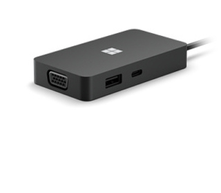 Microsoft Surface USB-C Travel Hub Avec fil USB 3.2 Gen 2 (3.1 Gen 2) Type-C Noir