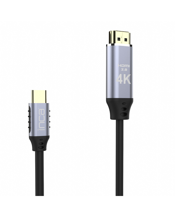 Inca ITCH-02TX câble HDMI 2 m HDMI Type A (Standard) USB Type-C Noir