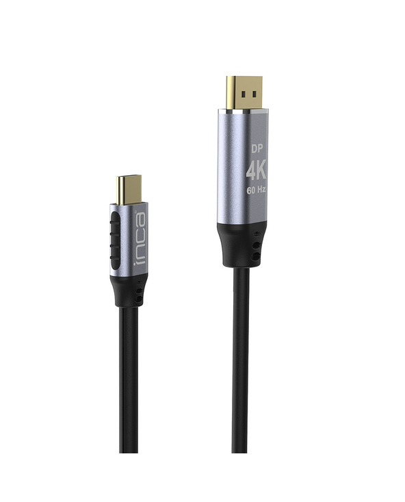 Inca ITCD-20 câble vidéo et adaptateur 2 m USB Type-C HDMI Noir, Argent