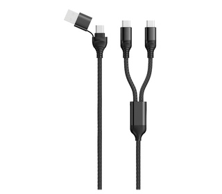 2GO 797367 câble USB 1,2 m USB A/USB C 2 x USB C Noir