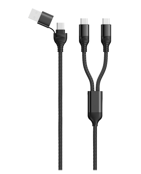 2GO 797367 câble USB 1,2 m USB A/USB C 2 x USB C Noir