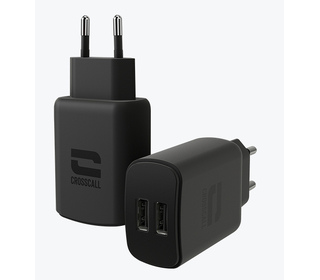 Crosscall Dual USB-A wall charger Universel Noir Secteur Intérieure