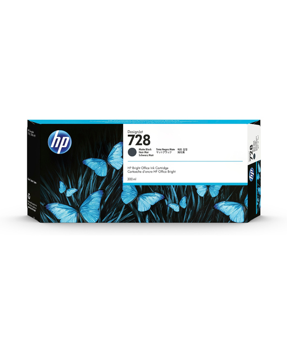 HP 728 cartouche d'encre DesignJet noire mate 300 ml