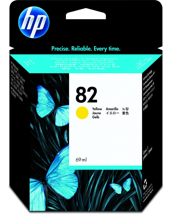 HP DesignJet 82 cartouche d'encre jaune, 69 ml