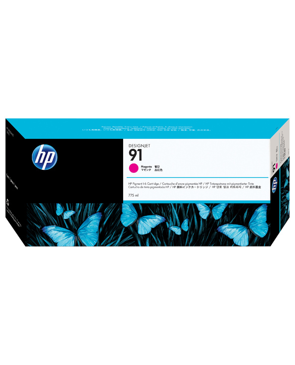 HP 91 DesignJet cartouche d'encre pigmentée magenta, 775 ml