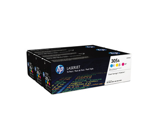 HP 305A pack de 3 toners LaserJet cyan/magenta/jaune authentiques