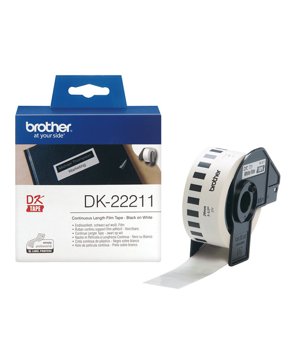 Brother DK-22211 - Rouleau d'étiquettes original – Blanc, 29 mm x 15,24 m