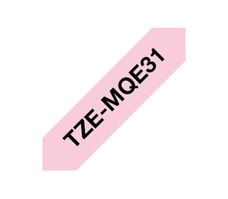 Brother TZEMQE31 ruban d'étiquette Noir sur rose TZe