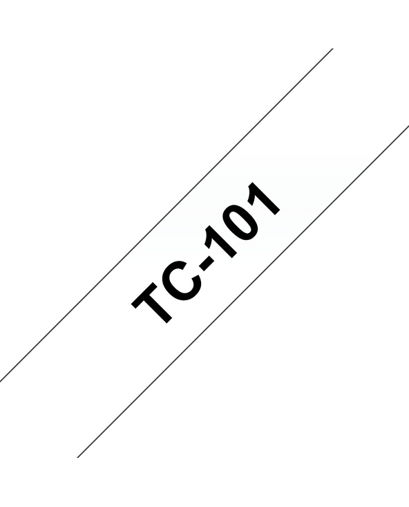Brother TC-101 ruban d'étiquette Noir sur transparent