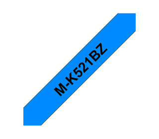 Brother M-K521B ruban d'étiquette Noir sur bleu