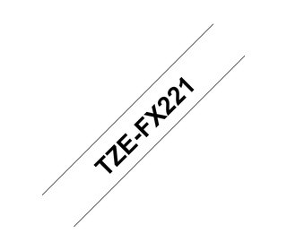 Brother TZE-FX221 ruban d'étiquette Noir sur blanc