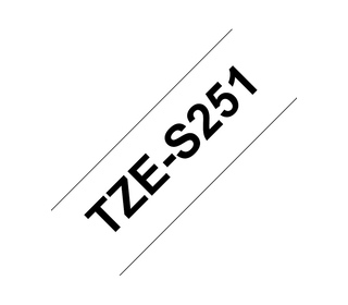 Brother TZE-S251 ruban d'étiquette Noir sur blanc TZ