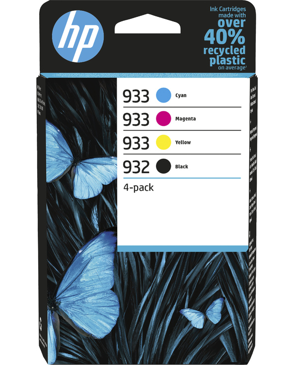 HP 932 Pack de 4 cartouches d'encre noire/ 933 Pack de 4 cartouches d'encre cyan/magenta/jaune authentiques