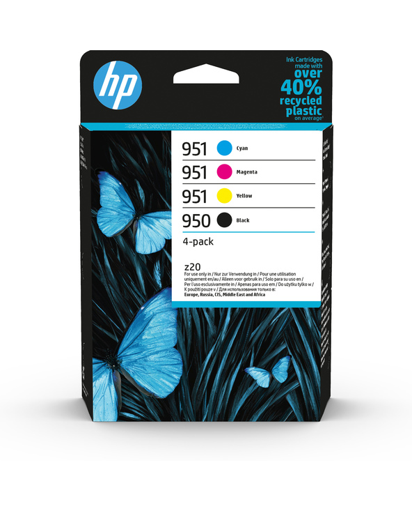 HP 950 Pack de 4 cartouches d'encre noire/ 951 Pack de 4 cartouches d'encre cyan/magenta/jaune authentiques