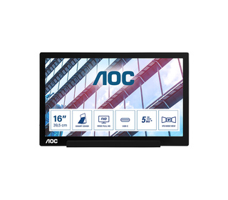 AOC 01 Series I1601P 15.6" LED Full HD 5 ms Argent, Noir
