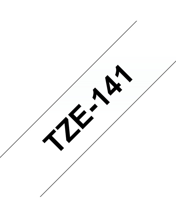 Brother TZE-141 ruban d'étiquette Noir sur transparent