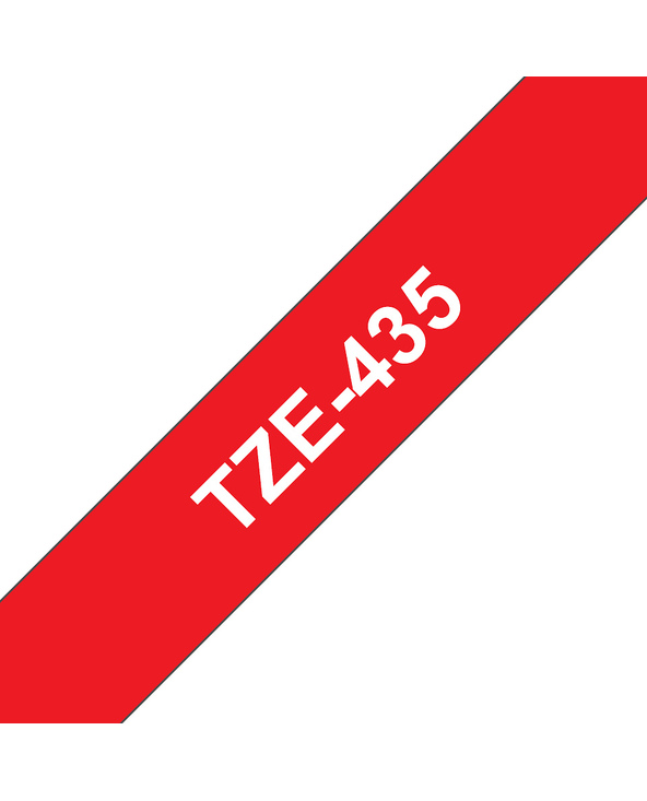 Brother TZE-435 ruban d'étiquette Blanc sur rouge