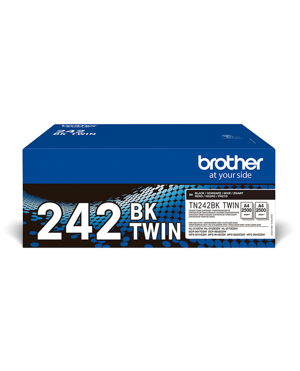 Brother TN242BKTWIN Pack de deux cartouches de toner originales – Noir
