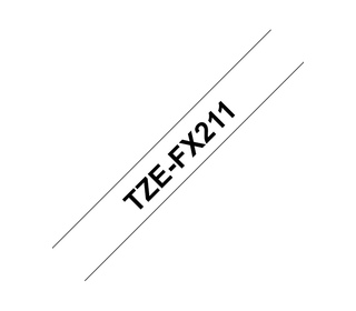 Brother TZE-FX211 ruban d'étiquette Noir sur blanc