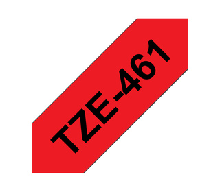 Brother TZE-461 ruban d'étiquette Noir sur rouge
