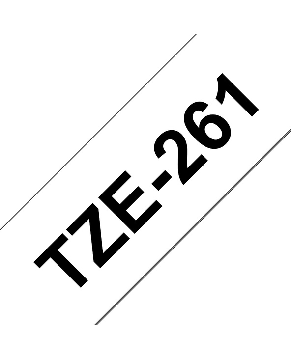 Brother TZE-261 ruban d'étiquette Noir sur blanc TZ